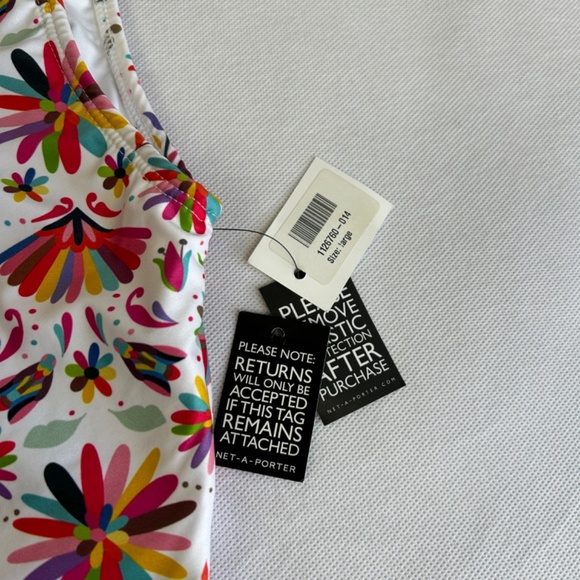 Verde Limon size L Tokyo one piece swimsuit one shoulder white bird print NEW - Picture 8 of 16